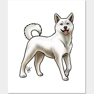 Dog - Korean Jindo - White Posters and Art